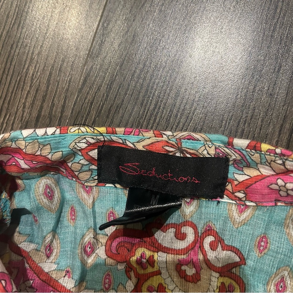 Paisley Print Button-Down Shirt for Women - Picture 7 of 7